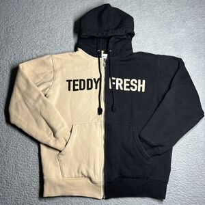 Teddy Fresh Two-Tone Black and Cream Hoodie